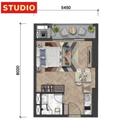 sản phẩm căn hộ cao cấp tại dự án chung cư Sun Group Vinh ( Sun Trường Vinh Nghệ An ) Căn Studio