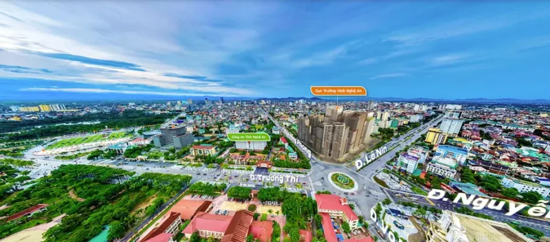 birdview dự án căn hộ Sun Trường Vinh Nghệ An